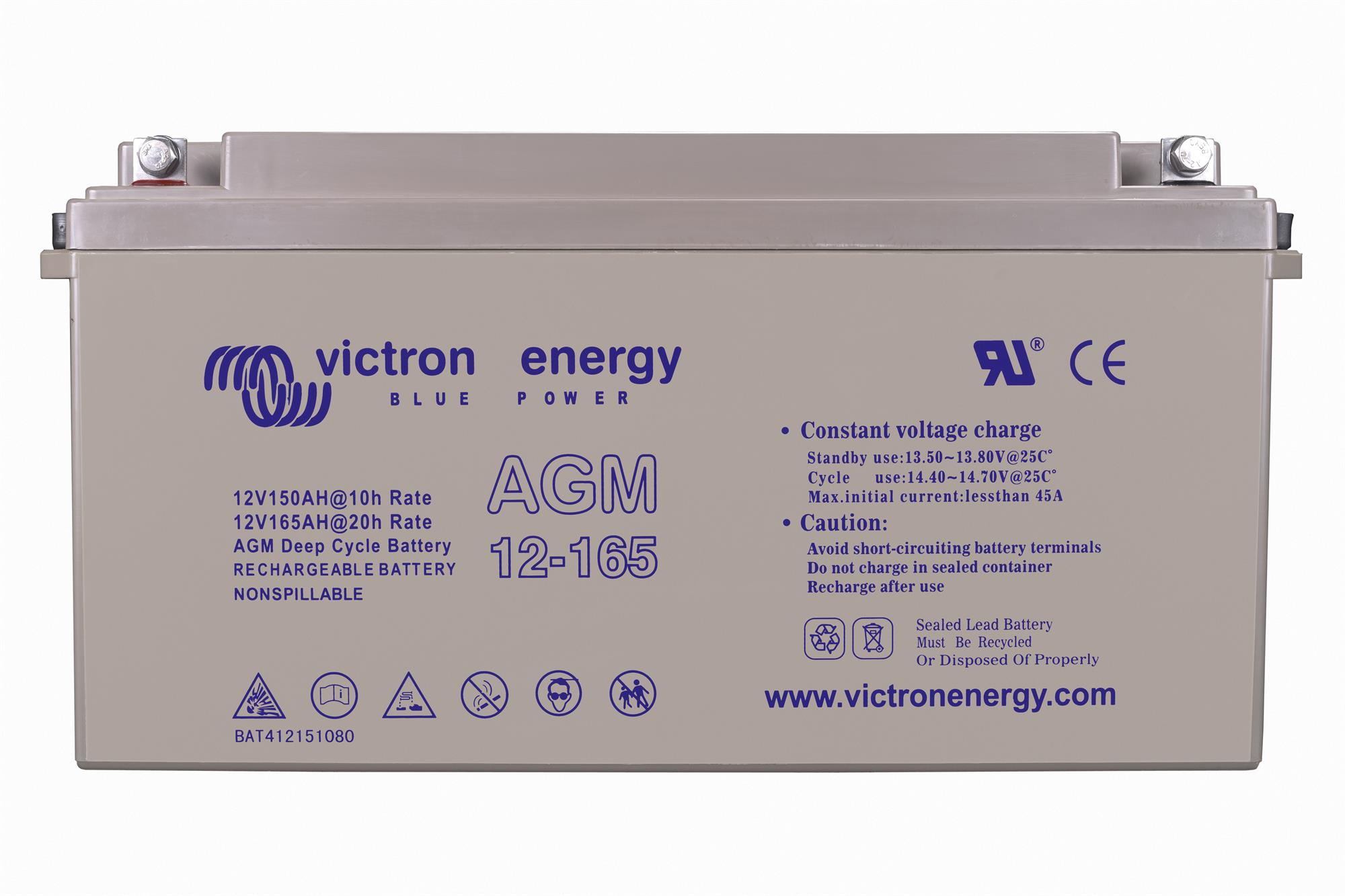 Victron Energy AGM Dual Purpose Battery 12V 165Ah - BAT412151084