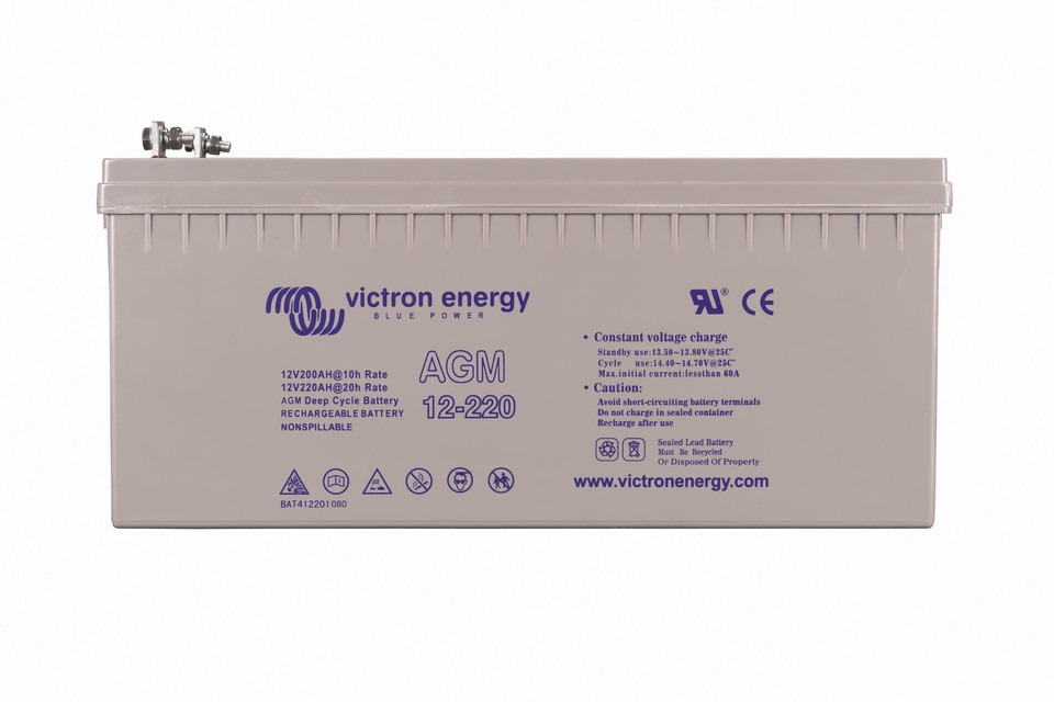 Victron Energy AGM Dual Purpose Battery 12V 220Ah (M8) - BAT412201085