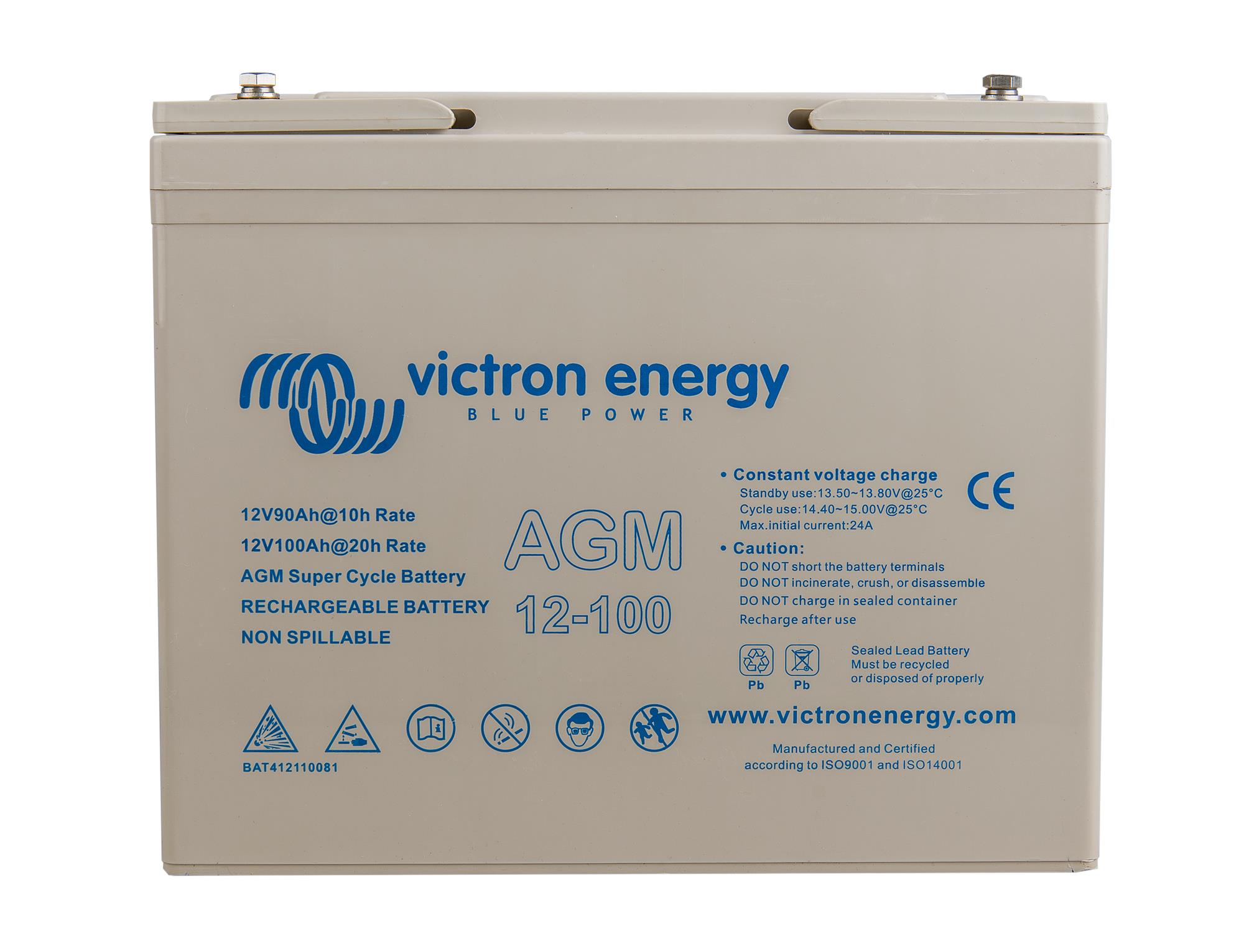 Victron Energy AGM Super Cycle Battery 12V 100Ah (M6) - BAT412110081