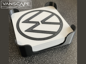 Coasters. Square, Black and Grey