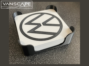 Coasters. Square, Black and Grey